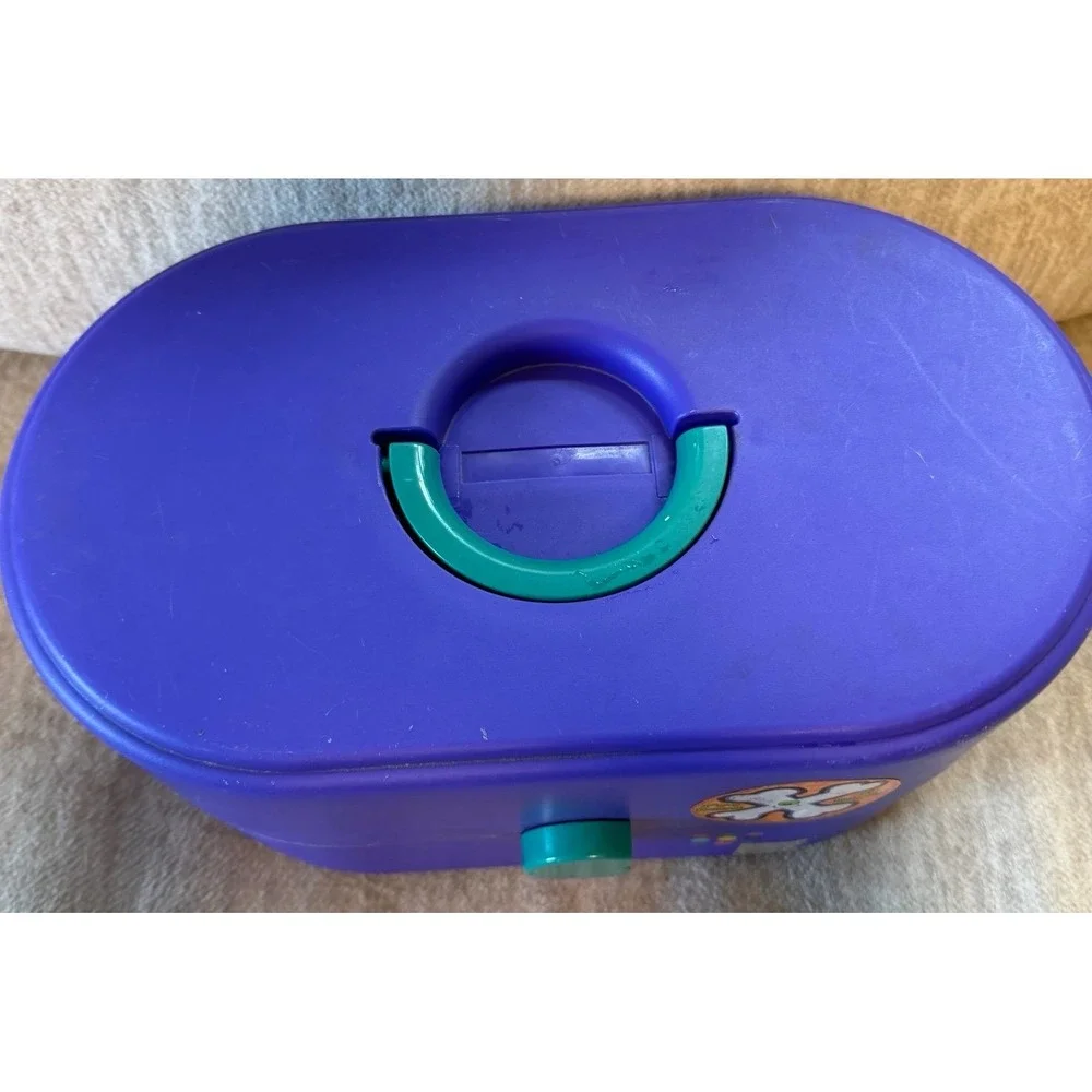 Vintage Caboodles 2640 Purple Makeup Case Organizer Cosmetic Box USA